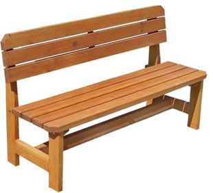 Dřevěná zahradní lavička z masivu