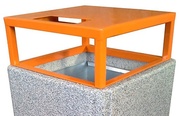  Stříška betonového koše 4hran - oranžová