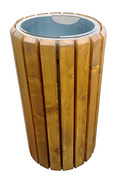 Odpadkový koš beton-dřevo bez stříšky